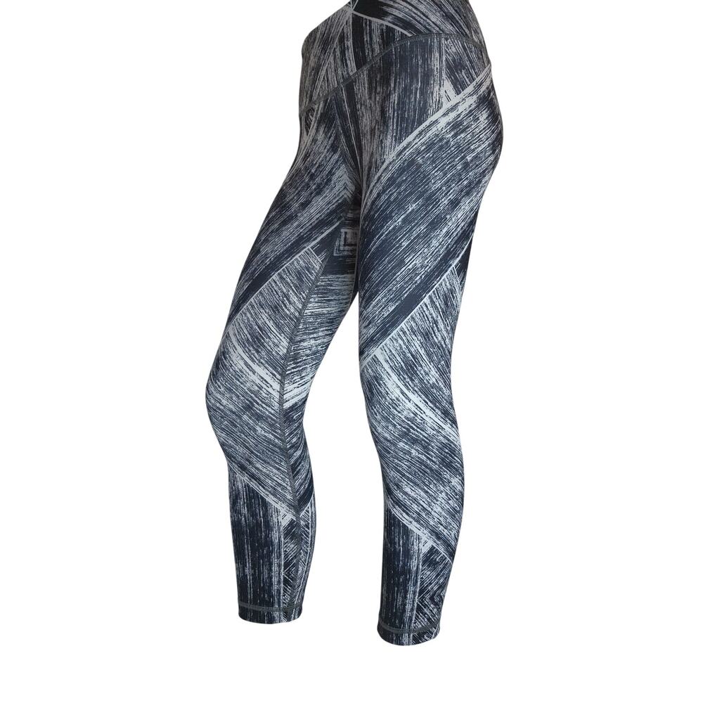 Lululemon Wunder Under Crop II Leggings Heat Wave Black White Full-On Luon Sz 4 - Picture 4 of 8